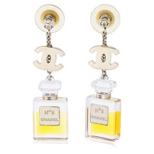 Vintage No. 5 Perfume Bottle Drop Earrings